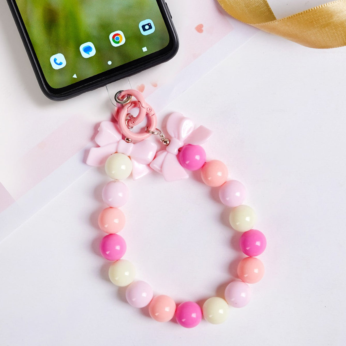 Pink Paradise Beaded Keychain Nestasia