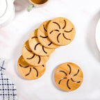 Pinwheel Bamboo Coaster Set Of 6 Nestasia