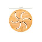 Pinwheel Bamboo Coaster Set Of 6 Nestasia