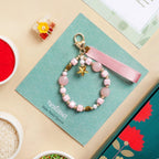 Pookie Pink Charm Bracelet Rakhi Gift Set Nestasia