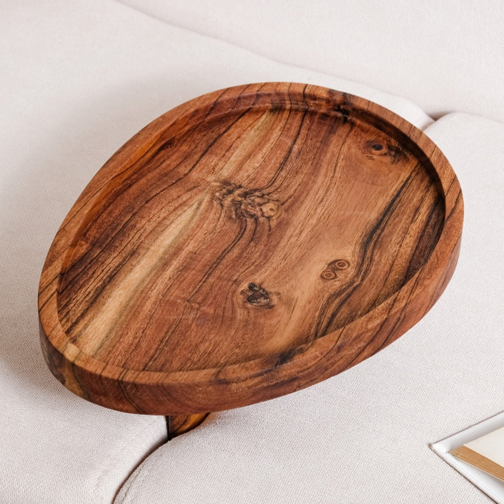 Wooden Sofa Serving Tray Nestasia