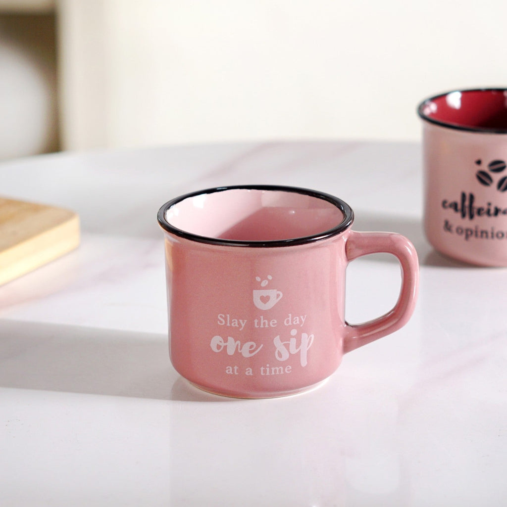 PourFect Mugs Set Of 4 Pink 170ml Nestasia