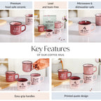 PourFect Mugs Set Of 4 Pink 170ml Nestasia