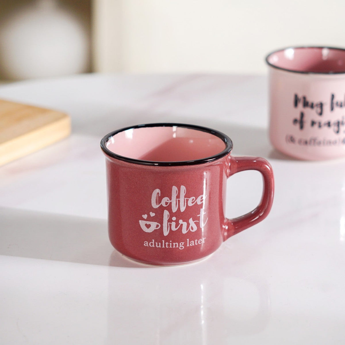 PourFect Mugs Set Of 4 Pink 170ml Nestasia