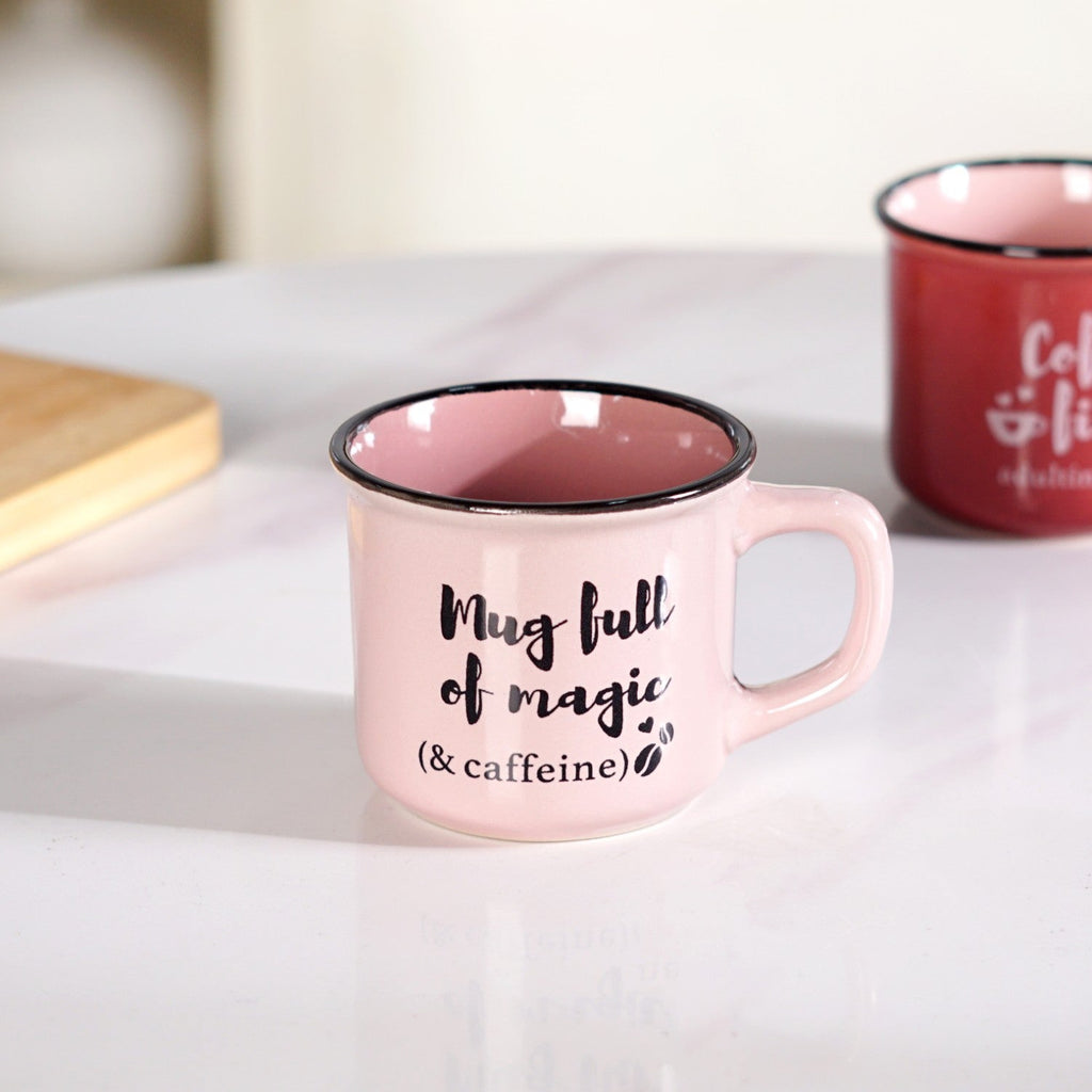 PourFect Mugs Set Of 4 Pink 170ml Nestasia