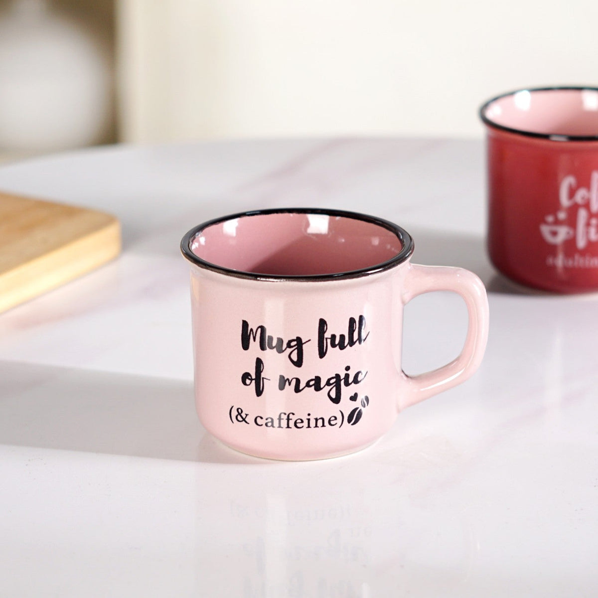 PourFect Mugs Set Of 4 Pink 170ml Nestasia