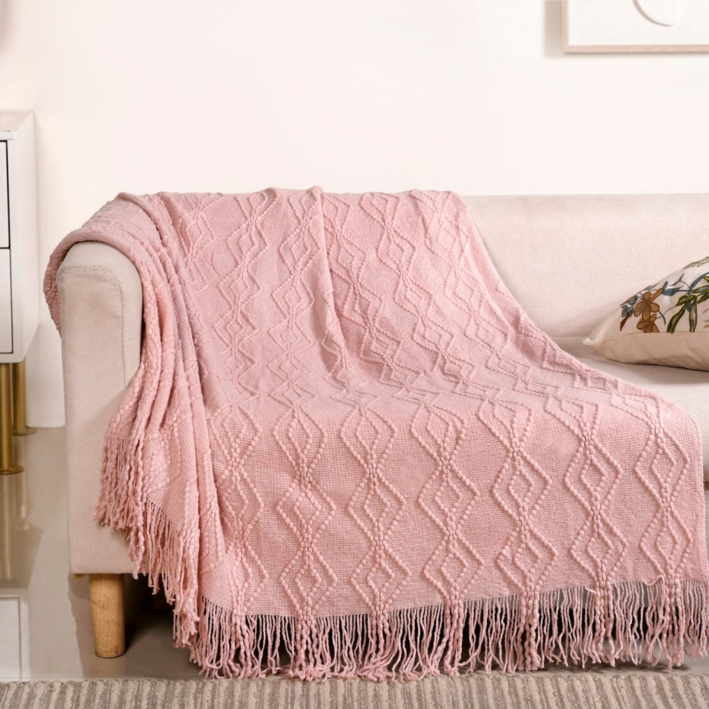 Powder Pink Comfort Throw Nestasia
