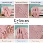 Powder Pink Comfort Throw Nestasia