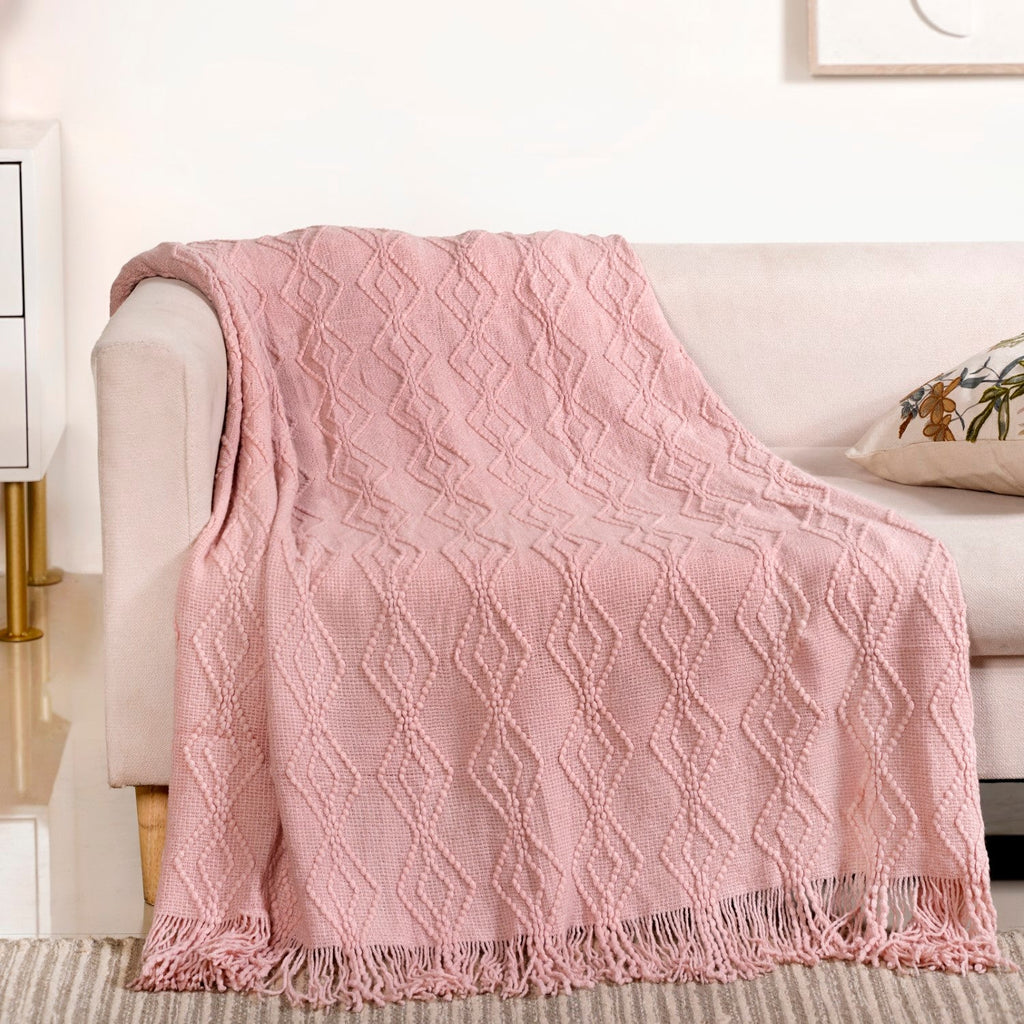 Powder Pink Comfort Throw Nestasia