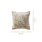 Prairie Floral Embroidered Cushion Cover 46x46cm Nestasia