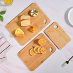 Premium Bamboo Serving Board Set Of 3 Nestasia