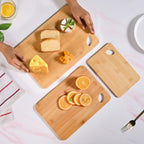 Premium Bamboo Serving Board Set Of 3 Nestasia