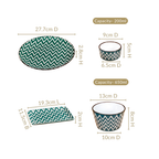 Oscilla Green 16 Piece Ceramic Dinner Set For 4 Nestasia