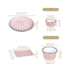 Kaleido Pink 16 Piece Ceramic Dinner Set For 4 Nestasia