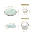 Kaleido Mint Green 16 Piece Dinner Set For 4 Nestasia