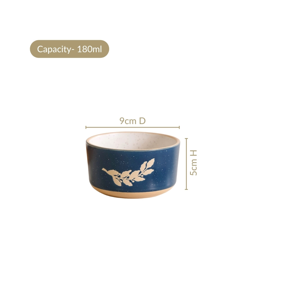 Spring Leaf Ceramic Snack Bowl Set Of 4 180ml Nestasia