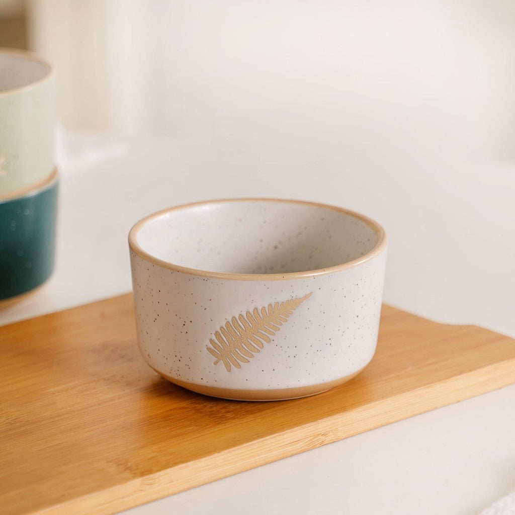 Spring Leaf Ceramic Snack Bowl Set Of 4 180ml Nestasia