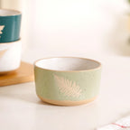 Spring Leaf Ceramic Snack Bowl Set Of 4 180ml Nestasia