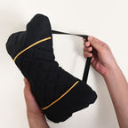 Premium Quilted Car Neck Rest Pillow Set Of 2 Black Nestasia