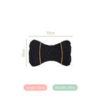 Premium Quilted Car Neck Rest Pillow Set Of 2 Black Nestasia