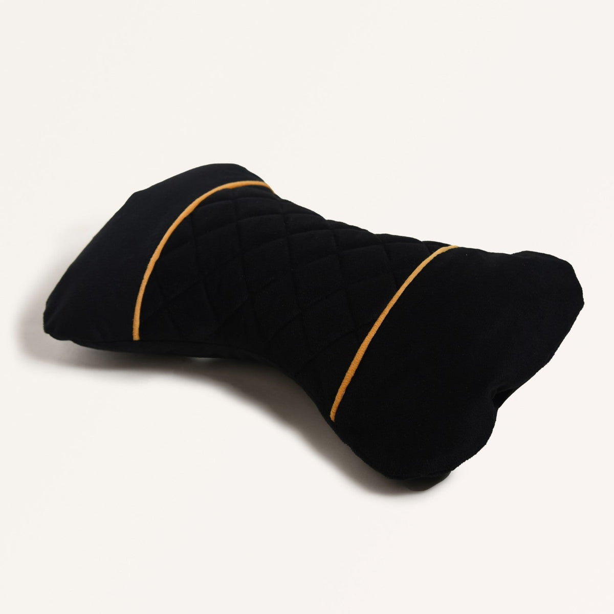 Premium Quilted Car Neck Rest Pillow Set Of 2 Black Nestasia