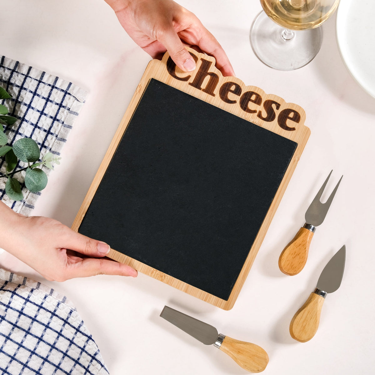 Premium Slate Cheese Board Set Of 4 Nestasia