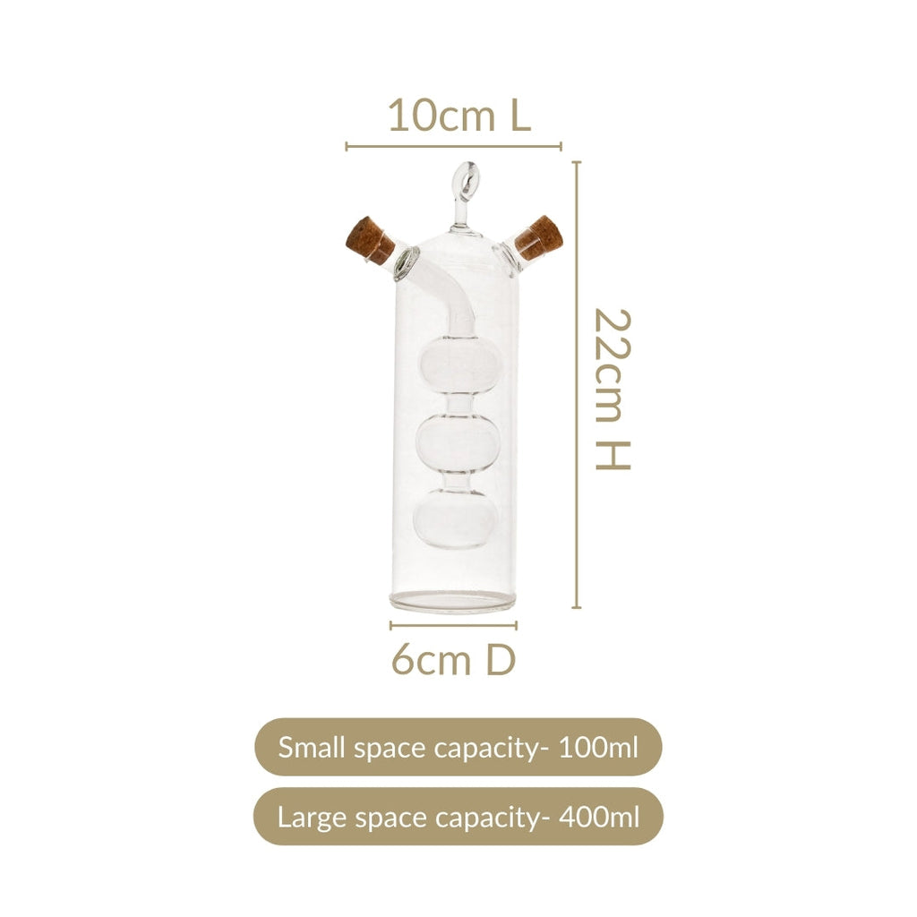 Borosilicate Cruet Bottle For Olive Oil And Balsamic Vinegar Nestasia