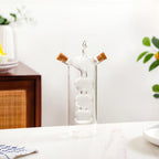 Borosilicate Cruet Bottle For Olive Oil And Balsamic Vinegar Nestasia