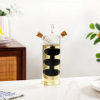 Borosilicate Cruet Bottle For Olive Oil And Balsamic Vinegar Nestasia