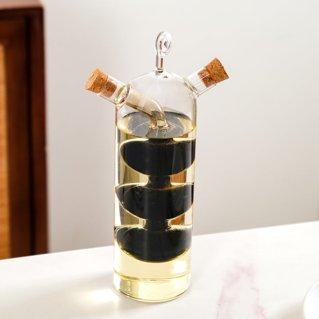 Borosilicate Cruet Bottle For Olive Oil And Balsamic Vinegar Nestasia
