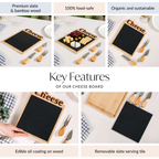 Premium Slate Cheese Board Set Of 4 Nestasia