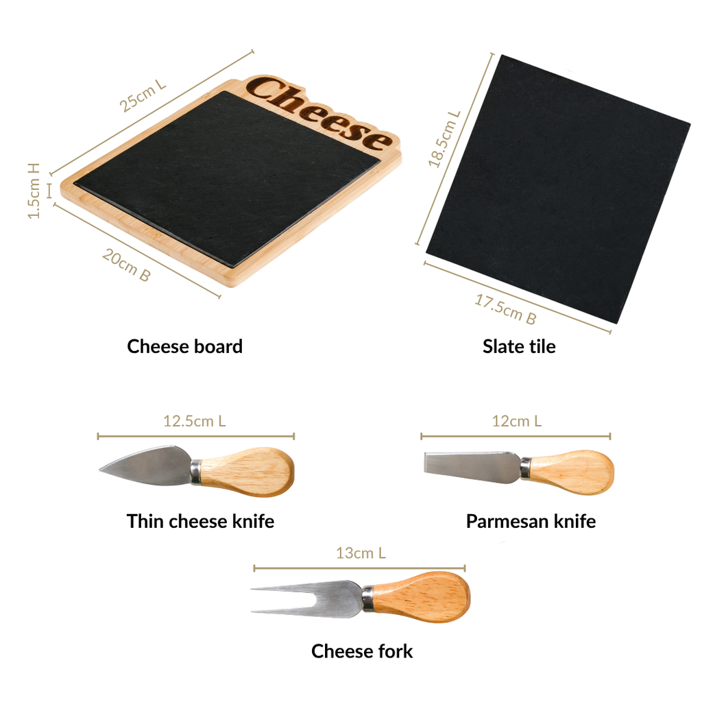 Premium Slate Cheese Board Set Of 4 Nestasia