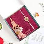 Pretty Peach Rakhi Lumba Gift Set Nestasia