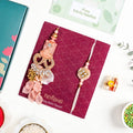 Pretty Peach Rakhi Lumba Gift Set Nestasia
