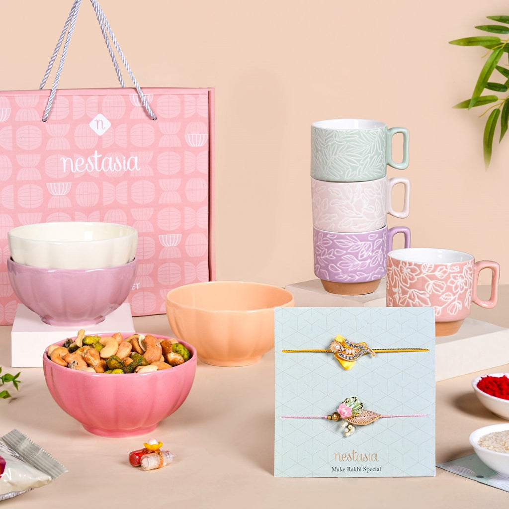 Pretty Pastel Rakhi Gift Hamper Nestasia
