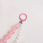 Pretty In Pink Pearl Beaded Keychain Nestasia