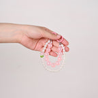 Pretty In Pink Pearl Beaded Keychain Nestasia