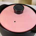 Flamora Ceramic Cooking Pot Pink 3600ml Nestasia