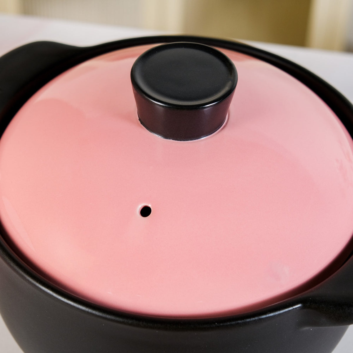 Flamora Ceramic Cooking Pot Pink 3600ml Nestasia