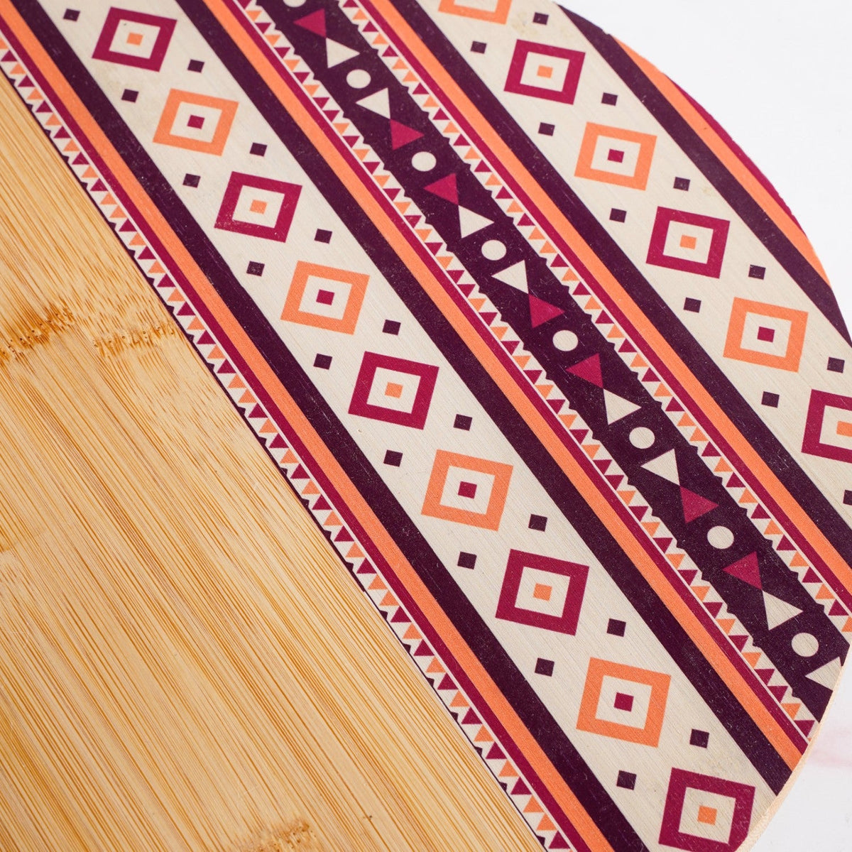 Aztec Pattern Lazy Susan Serving Platter 13 Inch Nestasia