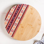 Aztec Pattern Lazy Susan Serving Platter 13 Inch Nestasia