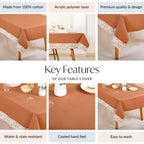 Mocha Fern 6 Seater Table Cloth 203x152cm Nestasia
