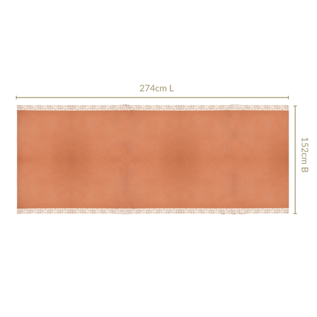 Mocha Fern 8 Seater Table Cloth 274x152cm Nestasia