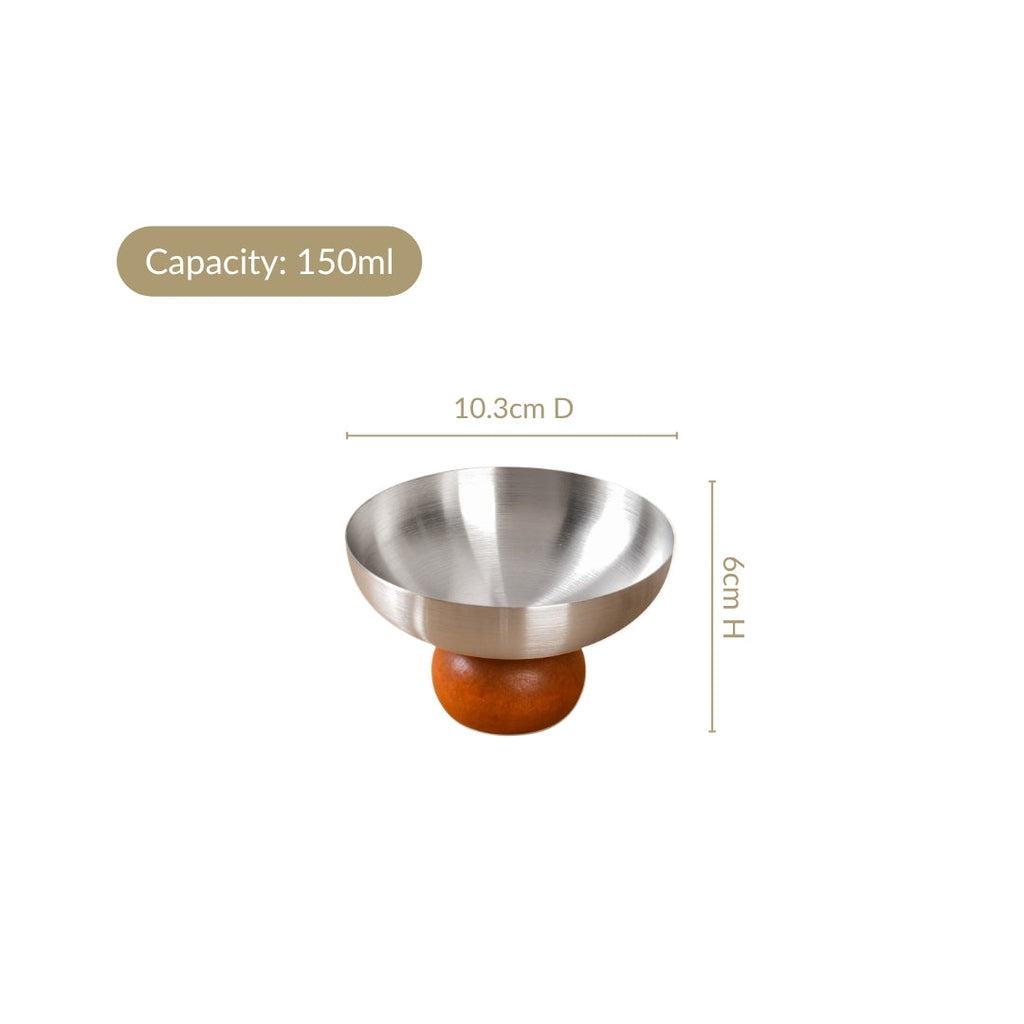 Stainless Steel Bowl Snack Silver 150ml Nestasia