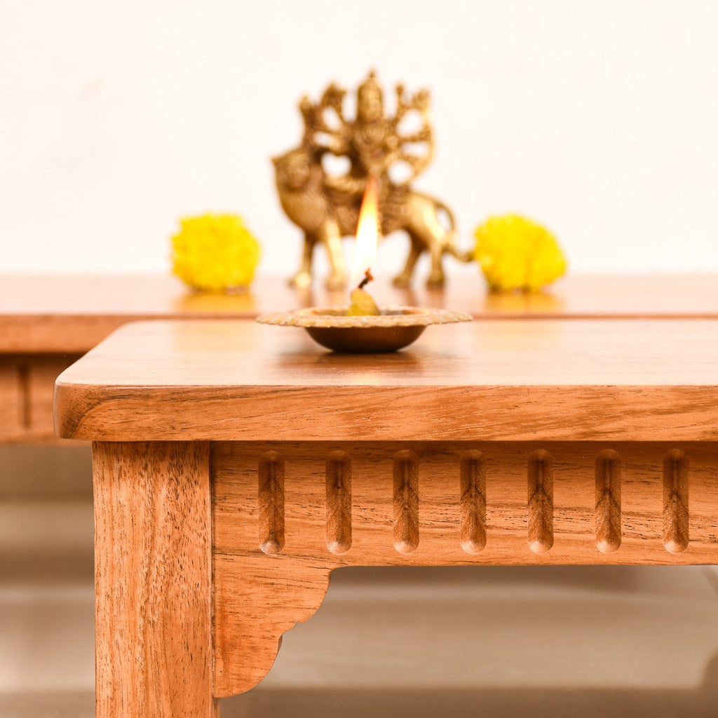 Pure Acacia Wooden Riser Set Of 2 Nestasia