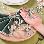 Cutlery Napkin Ring In Pure Brass Set Of 6 Silver Nestasia