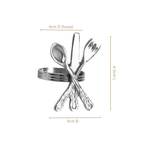 Cutlery Napkin Ring In Pure Brass Set Of 6 Silver Nestasia