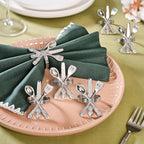 Cutlery Napkin Ring In Pure Brass Set Of 6 Silver Nestasia