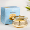 Pure Brass Embossed Handi Cooking Pot With Lid 2300ml Nestasia
