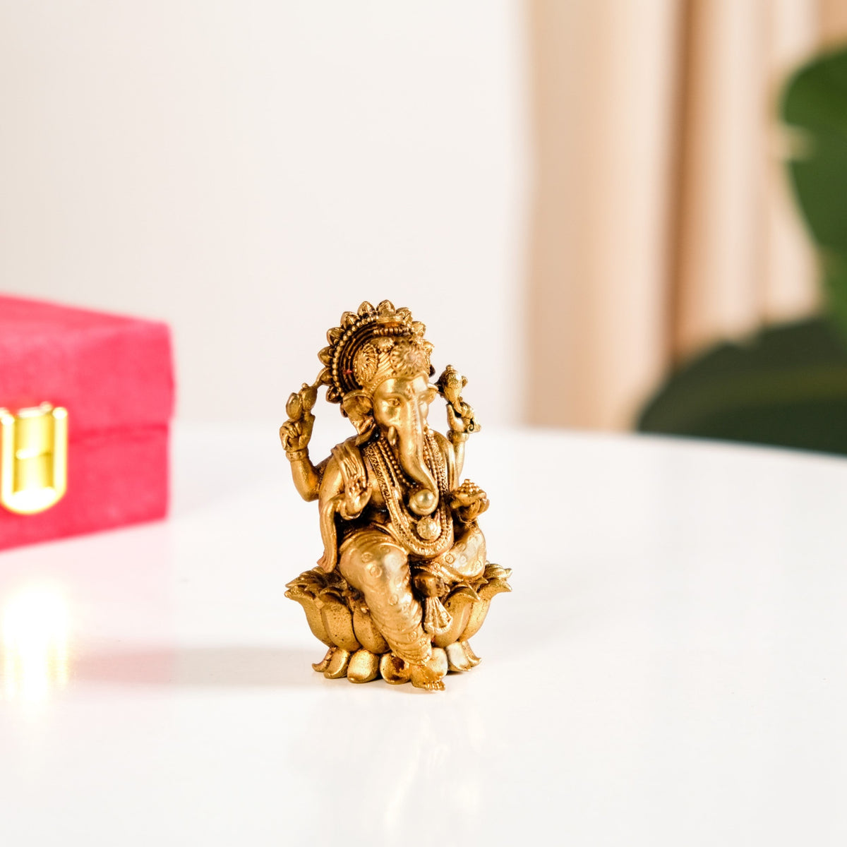 Pure Brass Ganesh Idol 8cm Nestasia